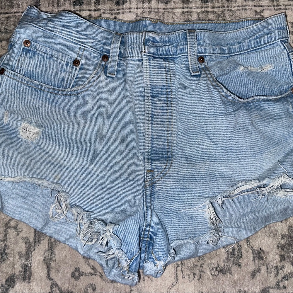 Levi's Light Blue Denim Jean Shorts